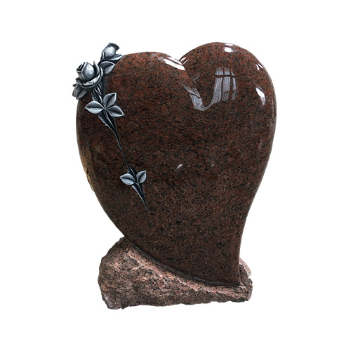 Heart shaped carved stele head